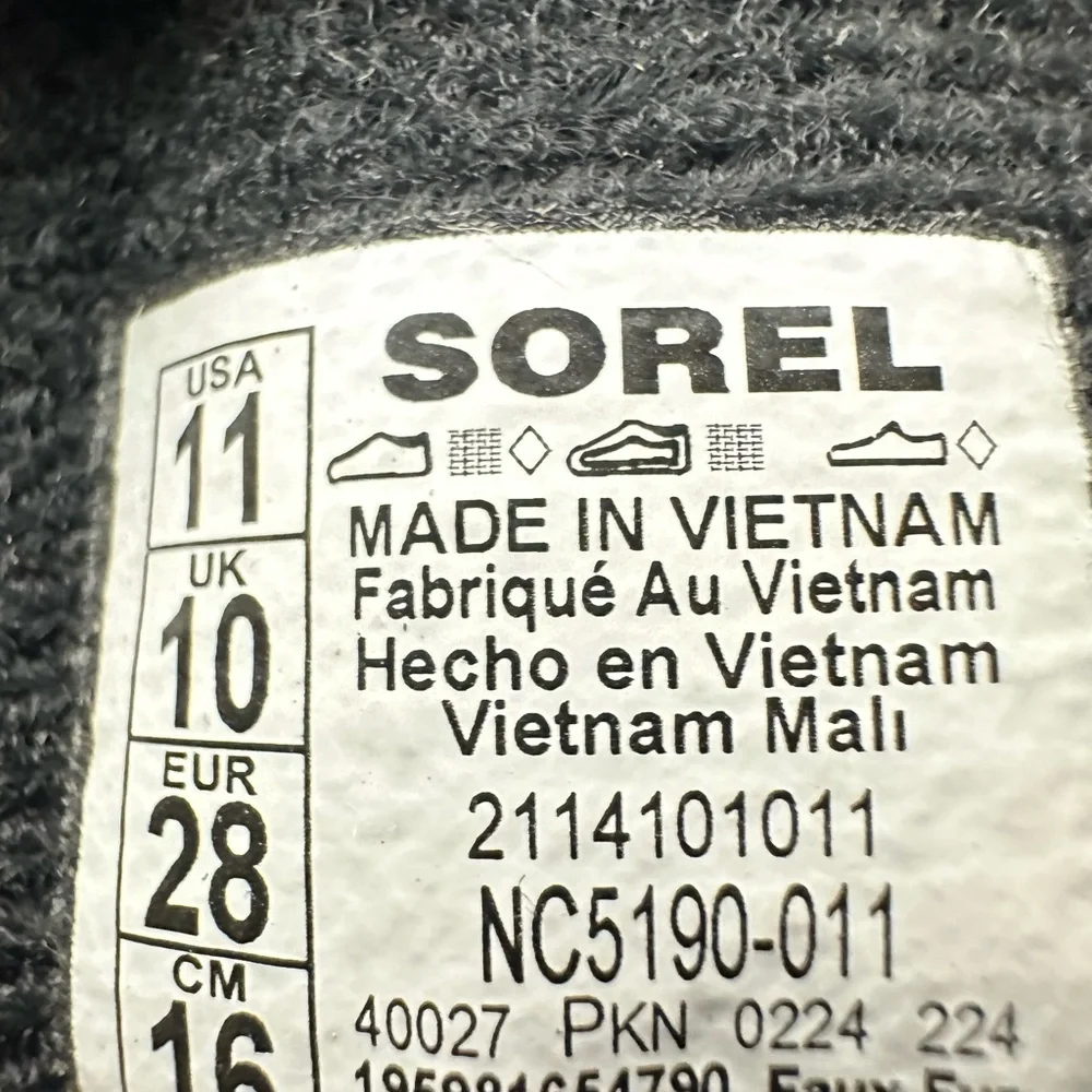 Sorel Children's Black‎ & Blue Snow Boots with Yellow Logo Strap